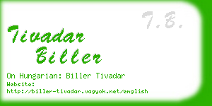 tivadar biller business card